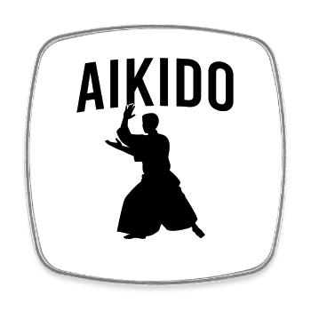 Aikido - Viereckiger Kühlschrankmagnet - Weiß - Vorne