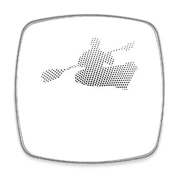 Canoeing - Square fridge magnet - white - Front