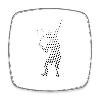 Tennis Joueur de tennis - Magnet carré - blanc - Devant