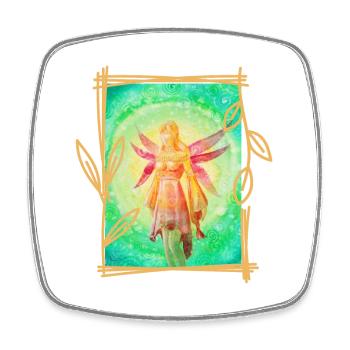Zauber-Elfe Shunija - Sonja Ariel von Staden - Viereckiger Kühlschrankmagnet - Weiß - Vorne