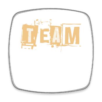 Team - Viereckiger Kühlschrankmagnet - Weiß - Vorne