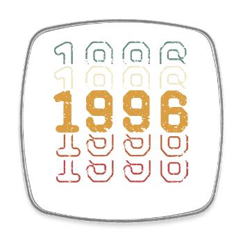 1996 - Square fridge magnet - white - Front