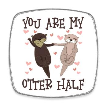 You Are My Otter Half Valentinstag - Viereckiger Kühlschrankmagnet - Weiß - Vorne
