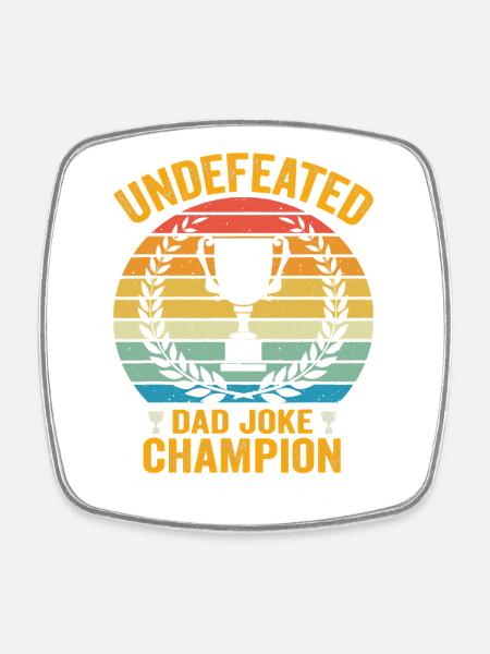 Undefined Champion Daddy Conumero - Square fridge magnet - white