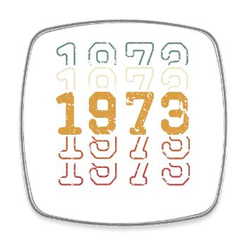 1973 - Magnet carré - blanc - Devant