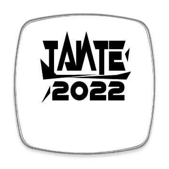 Werdende Tante 2022 Loading Nachwuchs - Viereckiger Kühlschrankmagnet - Weiß - Vorne