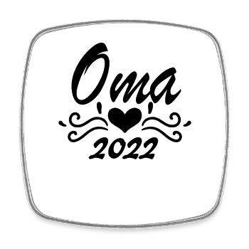 Oma 2022 - Werdende Oma 2022 - Viereckiger Kühlschrankmagnet - Weiß - Vorne