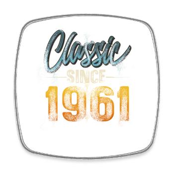1961 Année de naissance Anniversaire Année de construction Millésime - Magnet carré - blanc - Devant