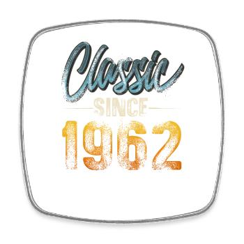 1962 Année de naissance Anniversaire Année de construction Millésime - Magnet carré - blanc - Devant