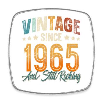 1965 Année de naissance Anniversaire Année de construction Millésime - Magnet carré - blanc - Devant