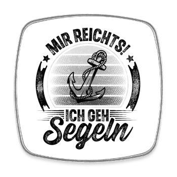 Segler Segeln Segelboot - Viereckiger Kühlschrankmagnet - Weiß - Vorne