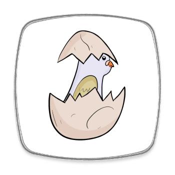 Baby Pigeon - Baby Bird - Square fridge magnet - white - Front