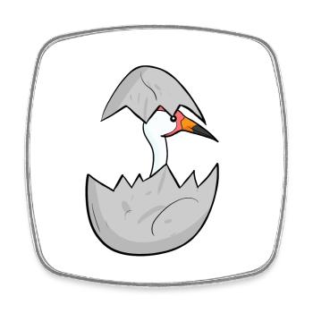 Grue pour bébé - Magnet carré - blanc - Devant
