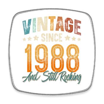 1988 Année de naissance Anniversaire Année de construction Millésime - Magnet carré - blanc - Devant