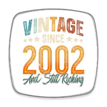 2002 Année de naissance Anniversaire Année de construction Millésime - Magnet carré - blanc - Devant