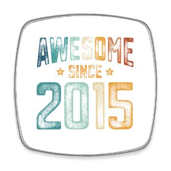 2015 Naissance Année de naissance - Magnet carré - blanc - Devant