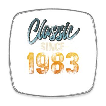 1983 Année de naissance Anniversaire Année de construction Millésime - Magnet carré - blanc - Devant