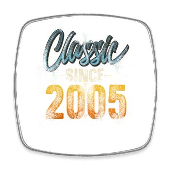 2005 Année de naissance Anniversaire Année de construction Millésime - Magnet carré - blanc - Devant