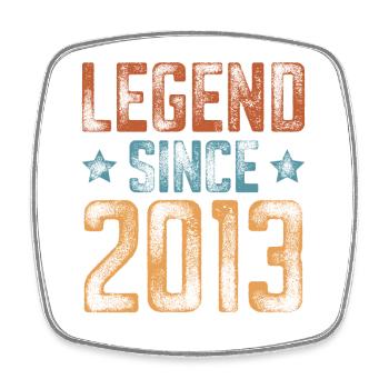 2013 Naissance Année de naissance Anniversaire - Magnet carré - blanc - Devant