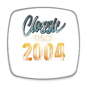 2004 Geburtsjahr Geburtstag Baujahr Vintage - Viereckiger Kühlschrankmagnet - Weiß - Vorne
