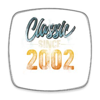 2002 Année de naissance Anniversaire Année de construction Millésime - Magnet carré - blanc - Devant