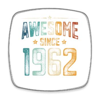 1962 Naissance Année de naissance - Magnet carré - blanc - Devant