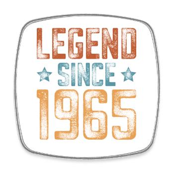 1965 Born Year of birth Birthday - Square fridge magnet - white - Front