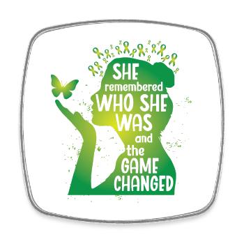 She remebered who she was - Square fridge magnet - white - Front