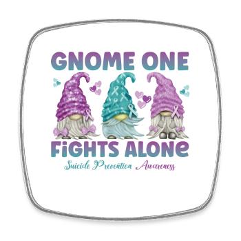 Gnome One lutte contre la prévention du suicide - Magnet carré - blanc - Devant