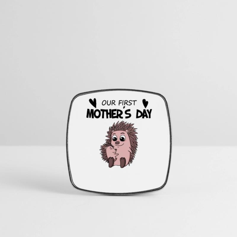 Muttertag - erster Muttertag Geschenk Viereckiger Kühlschrankmagnet