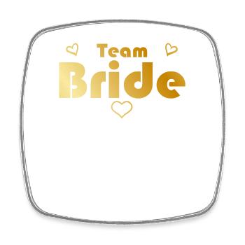 Équipe Bride Or - Magnet carré - blanc - Devant