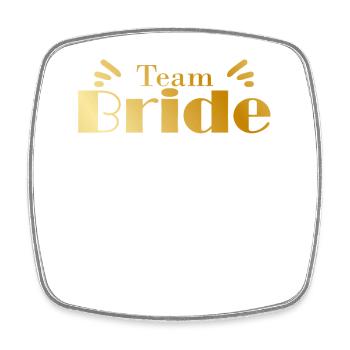 Équipe Bride - Magnet carré - blanc - Devant