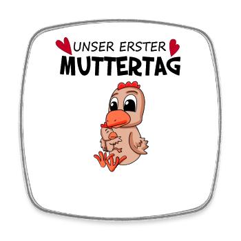 Muttertag - erster Muttertag Geschenk - Viereckiger Kühlschrankmagnet - Weiß - Vorne
