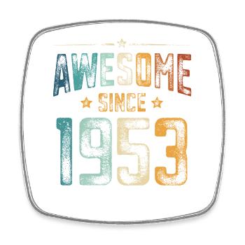 1953 Naissance Année de naissance - Magnet carré - blanc - Devant