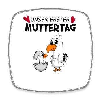Muttertag Geschenk - Unser erster Muttertag - Viereckiger Kühlschrankmagnet - Weiß - Vorne
