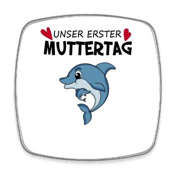 Muttertag Geschenk - Unser erster Muttertag - Viereckiger Kühlschrankmagnet - Weiß - Vorne