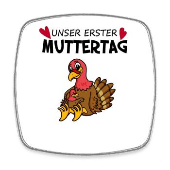 Muttertag Geschenk - Unser erster Muttertag - Viereckiger Kühlschrankmagnet - Weiß - Vorne