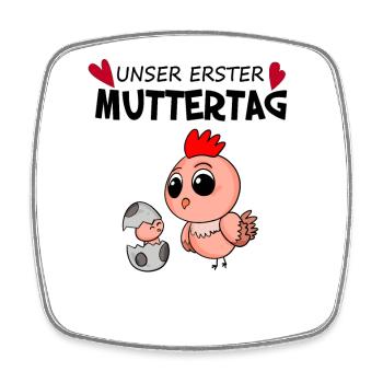 Muttertag Geschenk - Unser erster Muttertag - Viereckiger Kühlschrankmagnet - Weiß - Vorne