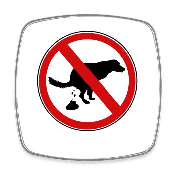 prohibition sign - Square fridge magnet - white - Front