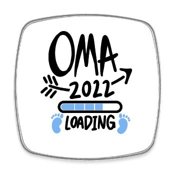 Oma 2022 - Werdende Oma 2022 - Viereckiger Kühlschrankmagnet - Weiß - Vorne