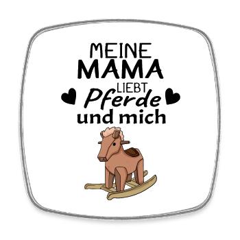 Baby Pferd Reiten Spruch - Viereckiger Kühlschrankmagnet - Weiß - Vorne