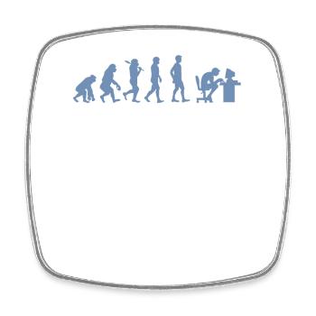 Evolution of Gamer Zocker Nerd Geek Progamer - Viereckiger Kühlschrankmagnet - Weiß - Vorne