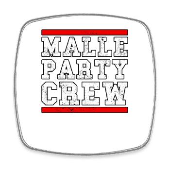 Malle Party Crew - Viereckiger Kühlschrankmagnet - Weiß - Vorne