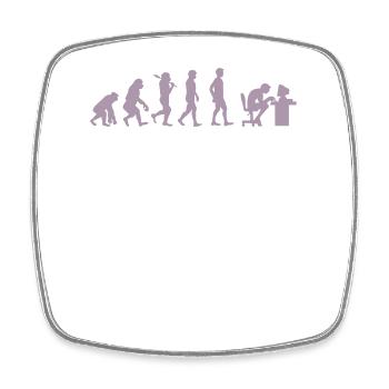 Evolution of Gamer Zocker Nerd Geek Progamer - Viereckiger Kühlschrankmagnet - Weiß - Vorne
