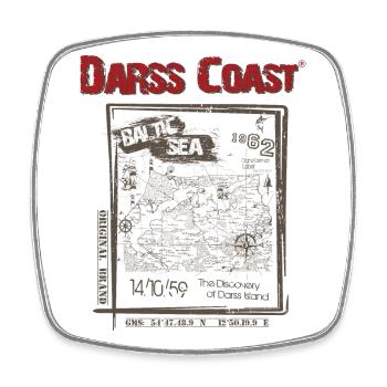 Darss Coast - Dein Statement für den Darß - Viereckiger Kühlschrankmagnet - Weiß - Vorne