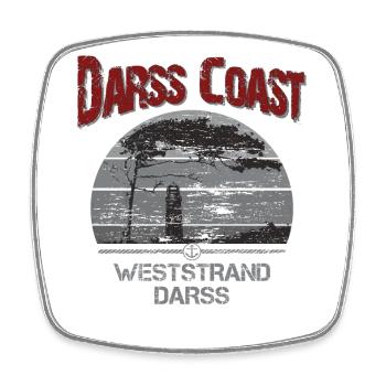Darss Coast - Dein Statement für den Darß - Viereckiger Kühlschrankmagnet - Weiß - Vorne
