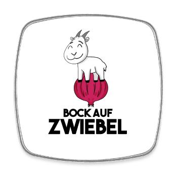 Zwiebel Ziege Ziegenbock - Viereckiger Kühlschrankmagnet - Weiß - Vorne