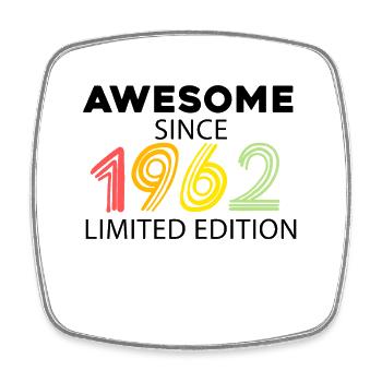 Fantastic since 1962 - born in 1962 - Square fridge magnet - white - Front