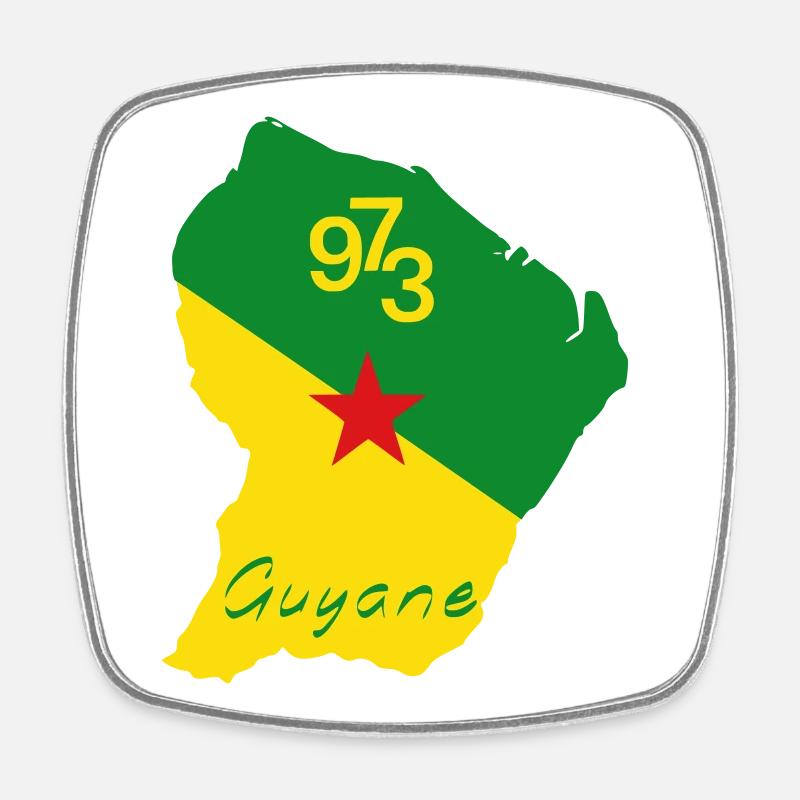 Guyane - Magnet carré - blanc