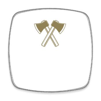 Axe Axes Lumberjack Forester - Square fridge magnet - white - Front